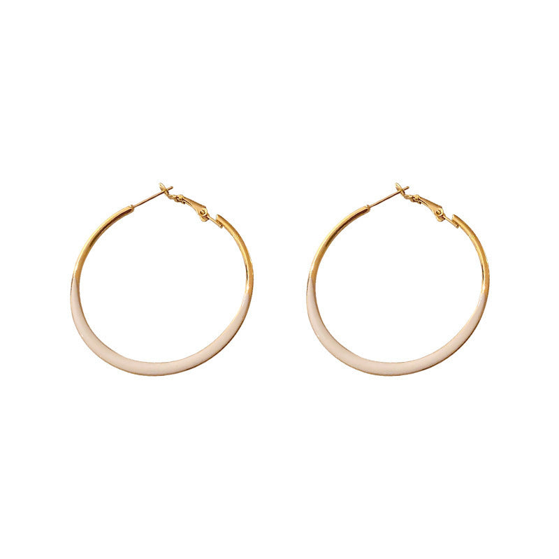 Minimalist Silver-Tone Metal Hoop Earrings - view 5