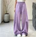 Summer Casual Versatile Shirred Drapey Loose Elastic Pants