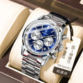 Swiss Brand New Steel Band Mens Watch Multifunction Quartz Watch Live Export Bestseller Drop Ship