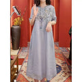 Ethnic Retro Embroidered Dress, Plus Size Chinese Style