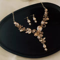 Champagne Teardrop Flower Necklace Women 2026 Bestseller Clavicle Chain Premium Light Luxury Niche Choker Banquet Necklace