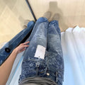 Retro Jacquard Embroidered High Waist Loose Wide Leg Pants + Pants