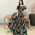 Women's Bohemian Floral Elastic Dress + Skirt + Long Skirt 2026 - 1-1#