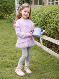 Girls' Cartoon Print Hoodie 2-Piece Set