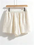 Summer Fashion Mulberry Silk Silk-Linen Short Sleeve Double-Layer Lightweight Cropped Pants + Top 2-Piece Set