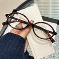 2 Pair Oval Round Blue-Light Glasses Women Overseas Bare Face Slender Wear Jewelry Glasses Frame Prop Face-Slimming Plano