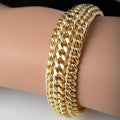 Western New Retro Pair Spliced 18K Thick Twist Necklace Bracelet Set Women ins Accessory Wholesale