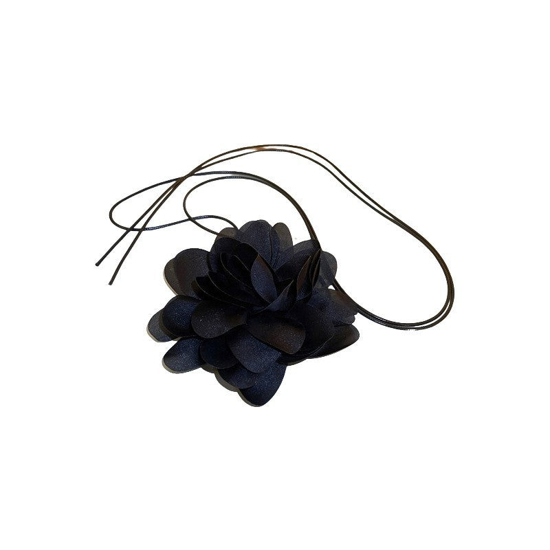 French Rose Ribbon Choker Necklace - view 5