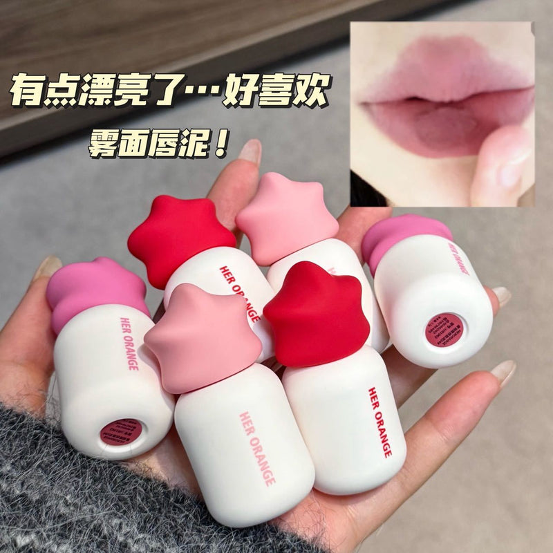 HERORANGE星调雾感唇泥柔雾哑光持妆显色不易沾杯伪素颜显白口红