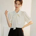 Summer Professional Formal Chiffon Short Sleeve Shirt