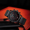 Cypress Reach Eggplant New Multifunction Mens Watch Men Student Korean Ultra Thin Fashionable Quartz Watch TikTok Drop Ship