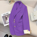 Women's Fall Korean Designer Blazer + Top 2026 | Casual Blouse - Black