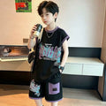 Boys' Sleeveless Sports Shorts 2-Piece Set