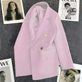 Women's Fall Korean Elegant Waist-Tie Blazer 2026 - Coral