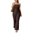 Summer Retro Fashion Tie-Front Fitted Wide Leg Pants + Top 2-Piece Set