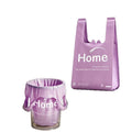 thickened household purple printed garbage bag kitchen office dormitory large portable vest plastic