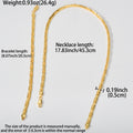 New arrival Western Hip-Hop Simple Plain Chain Twist Line Spliced Cuban Chain Trendy Necklace Bracelet Set