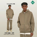ARTIE Men's Fall/Winter 350G Loose Fit Double Zip Fleece-Lined Hoodie