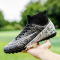 men's football shoes autumn high-top long spikes student children boys professional training amazon