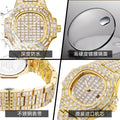 PINTIME / Item Time New Rhinestone Starry Sky Series Full Square Diamond Casual Trendy Waterproof Date Quartz Watch