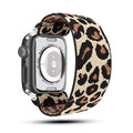 For appleiwatch Watch Band s5678 Third Gen Stretch Jacquard Leopard Apple Nylon Woven Single Row Band