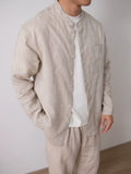 Nengmeng Neo-Chinese Stand Collar Linen Shirt