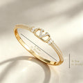 Letter Premium Light Luxury V Letter Bangle Women Fashionable Elegant Rhinestone Hand Jewelry Versatile ins Breeze Bracelet Factory Direct