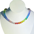 Korean Simple Coated Colorful Crystal Clavicle Chain New Import Fashionable Accessory Design Detail Beaded Necklace Women Wholesale