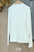 Girls' Scalloped Long Sleeve T-Shirt - 3D Bow Detail