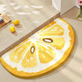 bathroom floor mat non-slip mat fruit creative flocking mat home bathroom door strong absorbent carp