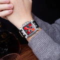 New Mens Watch Fashionable Hip-Hop Multifunction Stylish Waterproof Student Date Steel Band Watch Overseas Wholesale