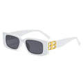 Fashionable New Western AliExpress Small Square Trendy Sunglasses B Lettering Personality Fruit Freeze Color Influencer Overseas Sunglasses