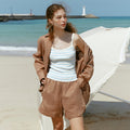 Summer Casual Tencel Lapel Collar Sun-Protection Cardigan + Shirt