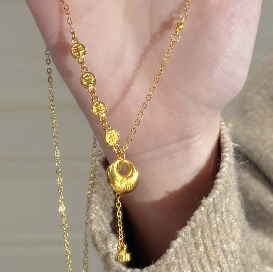 French Vintage Zircon Heart Necklace - view 8
