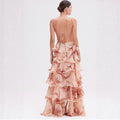 Multi-Layer Ruffle Butterfly Maxi Dress - Fashion Long Dress for Summer Women