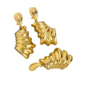 2025 New Overseas Middle East Accessory Minimalist Croissant Necklace Earrings Set Women Personality Unique New Trendy