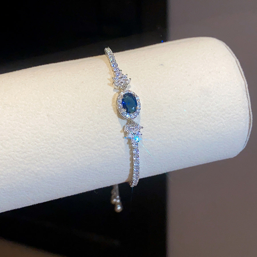 French Oval Zircon Link Bracelet - view 10