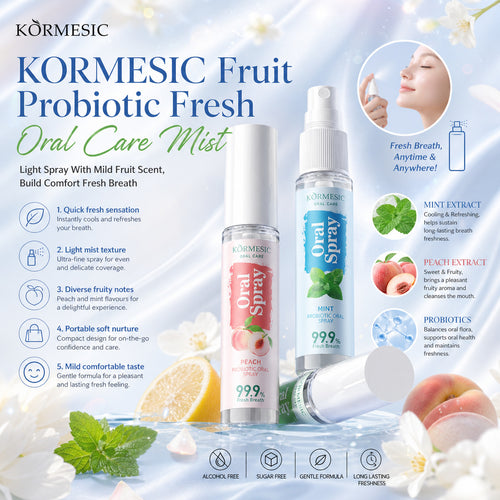 KORMESIC薄荷益生菌系列口腔喷雾Oral spray清新跨境外贸厂家批发