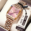 Swiss Brand Rhinestone Square Ladies Watch Waterproof Fashionable Casual Watch Live Export Bestseller Drop Ship