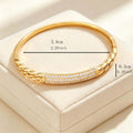 Overseas Pro Supply Niche Light Luxury Cubic Zirconia Bangle Premium Versatile Bracelet Fashionable Trendy Elegant Design Hand Jewelry