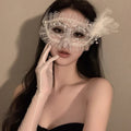 黑色花朵面具假面舞会装扮道具晚会年会半脸面具眼罩化妆之夜面罩
