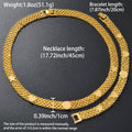 Overseas Niche Design Detail Light Luxury Net Chain Bracelet Necklace Women Versatile Copper Coated 18K Gold 2-Piece Set Women