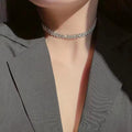 闪钻choker锁骨链女颈带轻奢小众项链高级感脖子项圈钻石颈链配饰