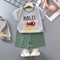 Women's Summer Cotton Short Sleeve Set 2026 | 2 Piece Outfit Set - Orange