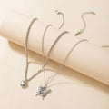 Overseas Multi-Layer Heart Butterfly Necklace Women Trendy Niche Design Layered Clavicle Chain Fashionable Versatile Choker N6312