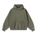 Unisex American High Street Retro Morandi Washed Distressed Batik Hoodie