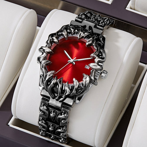 Y2K Year Original y2k Unique-Shaped Claw Piece alabaster Western Grid Premium Niche Waterproof Quartz Watch