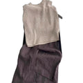 Summer Hong Kong Retro Sleeveless High Waist Knit Top + Skirt 2-Piece Set