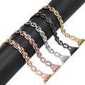 Fits apple watch Fashionable VO Rhinestone Stainless Metal Apple Watch Band