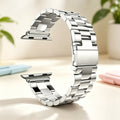 Fits Apple Band apple11 Band 3 Bead Chain Style Precision Steel iwatch10 Metal Couples Men Watch Band
